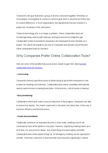 5 Best Online Collaboration Tools for Business