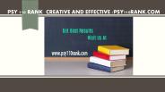 PSY 110 RANK  Creative and Effective /psy110rank.com