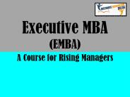 Executive MBA - (EMBA) - Distance Education Delhi
