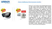 Omron intellisense blood pressure monitor