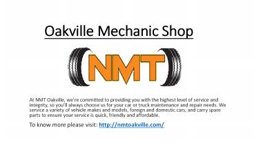 Oakville Mechanic Shop