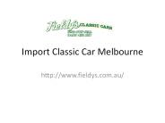 Collection Of Classic Cars Melbourne