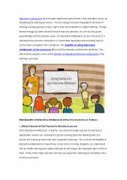 Benefits of Interactive Whiteboards in the Classroom