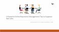 6 Powerful Online Reputation Management Tips to Suppress Bad Links PowerPoint PPT Presentation