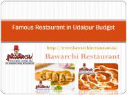Famous Restaurant in Udaipur Budget