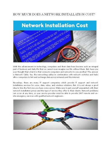 Network Installation Cost In London