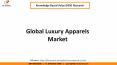 Global Luxury Apparels Market PowerPoint PPT Presentation