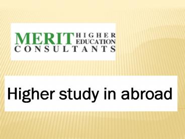 Overseas education consultants