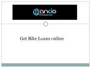 Get Bike Loans online