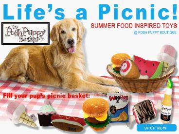 Fill Your Pup’s Picnic Basket  With Posh Puppy Boutique