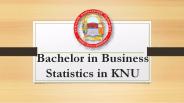Bachelor in Business Statistics in KNU
