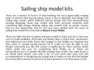 Sailing ship model kits