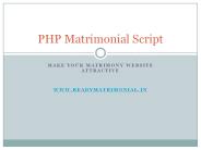 PHP Matrimonial Script