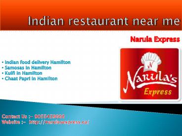 Indian restaurant near me