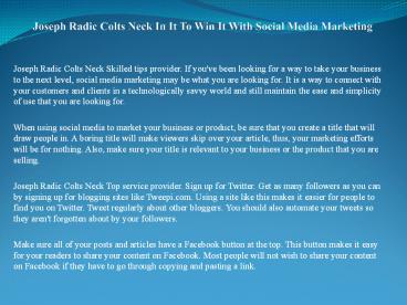 Joseph Radic What You Need To Know About Email Marketing