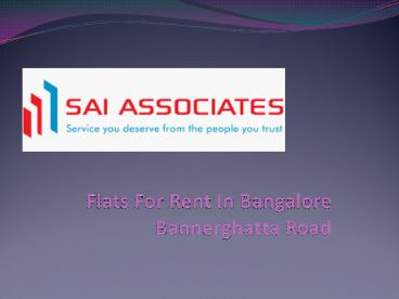 Flats For Rent In Bangalore Bannerghatta Road