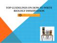 Top Guidelines on How to Write Biology Dissertation - My Assignment Help PowerPoint PPT Presentation