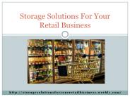 Storage Solutions For Your Retail Business