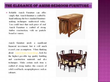The Elegance of Amish Bedroom Furniture