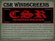 CSR Windscreen - Repair or Replacement