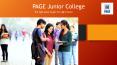 PAGE Junior College - the college with global standards and excellence PowerPoint PPT Presentation
