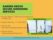 Garden Grove Mobile Shredding Company