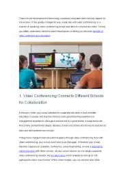Top 8 Benefits of Video Conferencing in Education