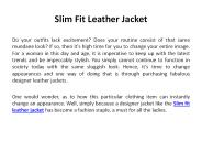 Slim fit leather jacket