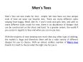 Men's tees PowerPoint PPT Presentation