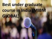Best under graduate course in India all mba programs