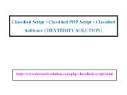 Classified Script - Classified PHP Script - Classified Software
