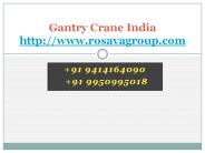 Gantry Crane India