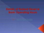 Fedwire fund Service operating hours