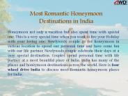 Most Romantic Honeymoon Destinations in India