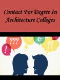 Contact For Degree In Architecture Colleges PowerPoint PPT Presentation
