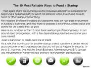 The 10 Most Reliable Ways to Fund a Startup