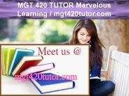 MGT 420 TUTOR Marvelous Learning /mgt420tutor.com