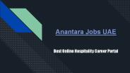 Searching Online Best Anantara Jobs UAE