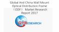 Global And China Wall Mount Optical Distribution Frame（ODF） Market Research Report 2017 PowerPoint PPT Presentation