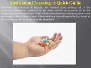 Medication Cleansing A Quick Guide