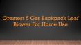Greatest 5 Gas Backpack Leaf Blower For Home Use PowerPoint PPT Presentation