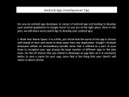 Find Tips for Android App Development