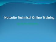 Netsuite Technical Online Training -  IQ Online Training