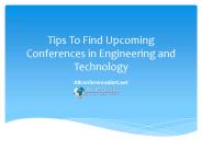 Guide to Find Upcoming Conference Alerts