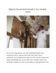 Steps to Prevent Mold Growth in Your Vacation Home PowerPoint PPT Presentation