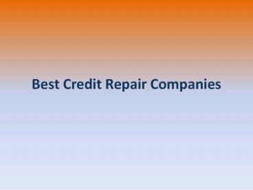 Best Credit Repair Companies