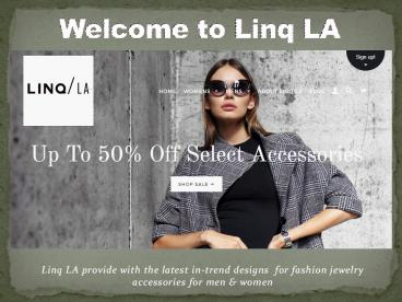 Unisex Fashion Jewelry Accessories