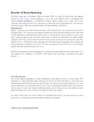 Benefits Of Email Marketing