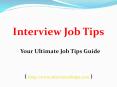 Interview Job Tips PowerPoint PPT Presentation