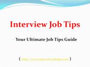 Interview Job Tips